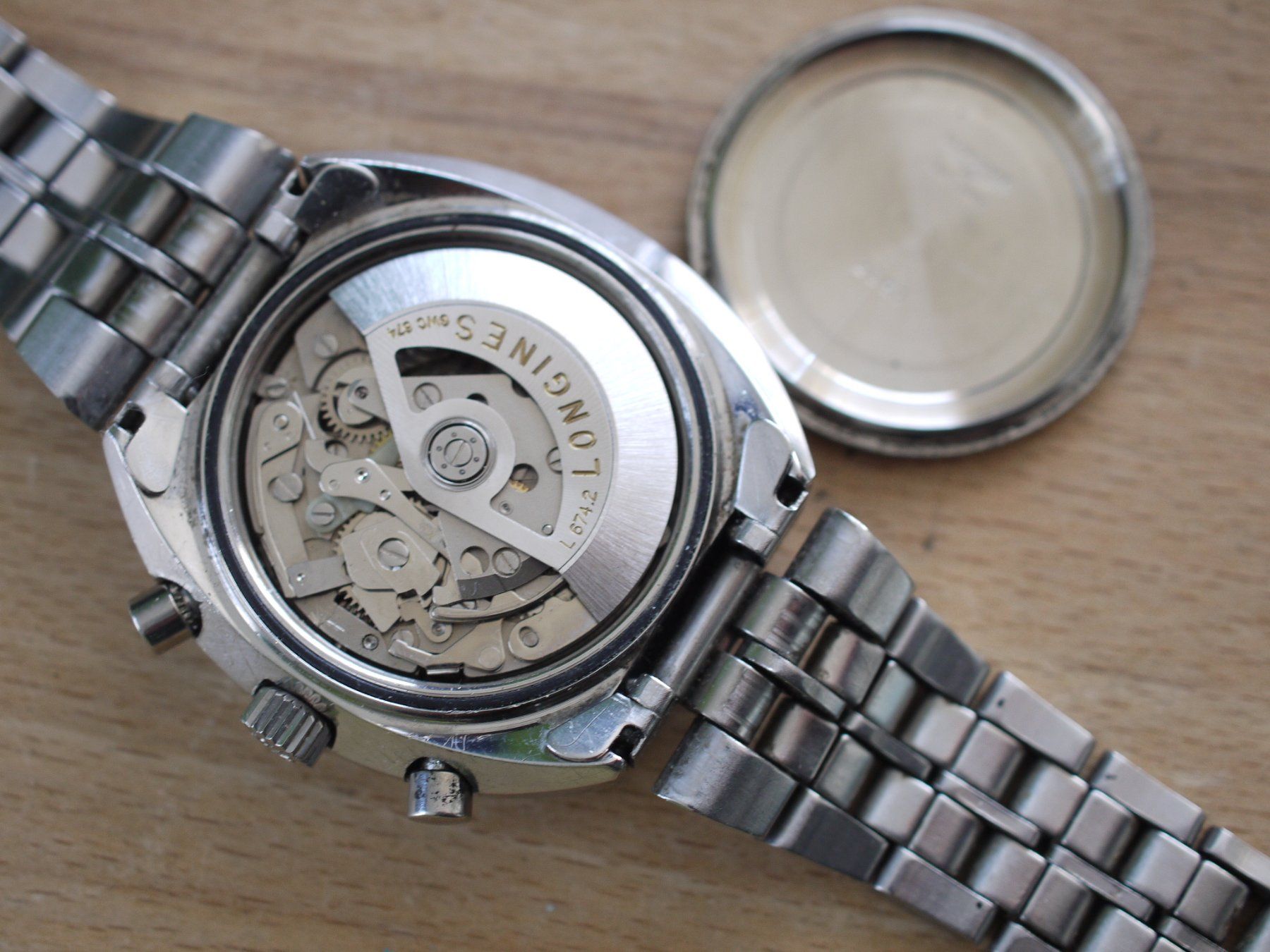 Longines Orologi: Longines Chronograph Automatic Valj. 7750 Zifferblatt Kafe – Usato da Gross venduto da Retro20 7