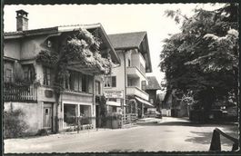 Brienz, Federerhaus, Dorfpartie, Konditorei um 1945