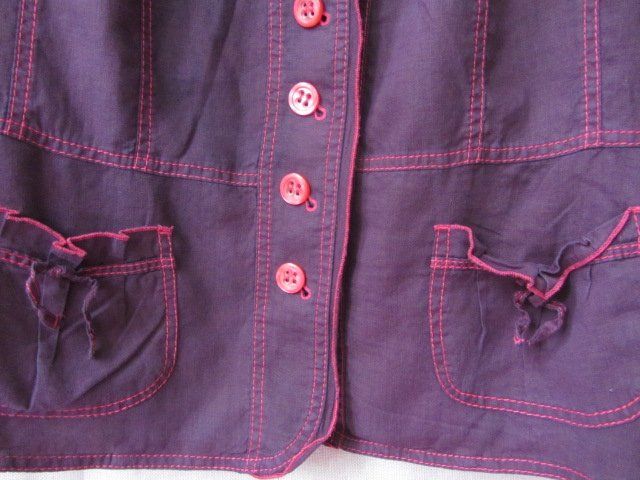Vestes: ca. Gr. 42 GELCO lila LEINEN Bluse oder Sommerjacke s.Masse – D'occasion à Basel par frausommerwind 1