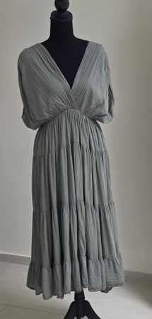 Sommerliches Maxikleid, Khaki, Gr. S/M/L, Top Zustand!