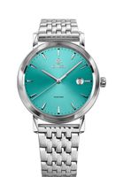 🇨🇭 Herrenuhr Swissmade JOWISSA® Stahl Hellblau 5Bar, NEU