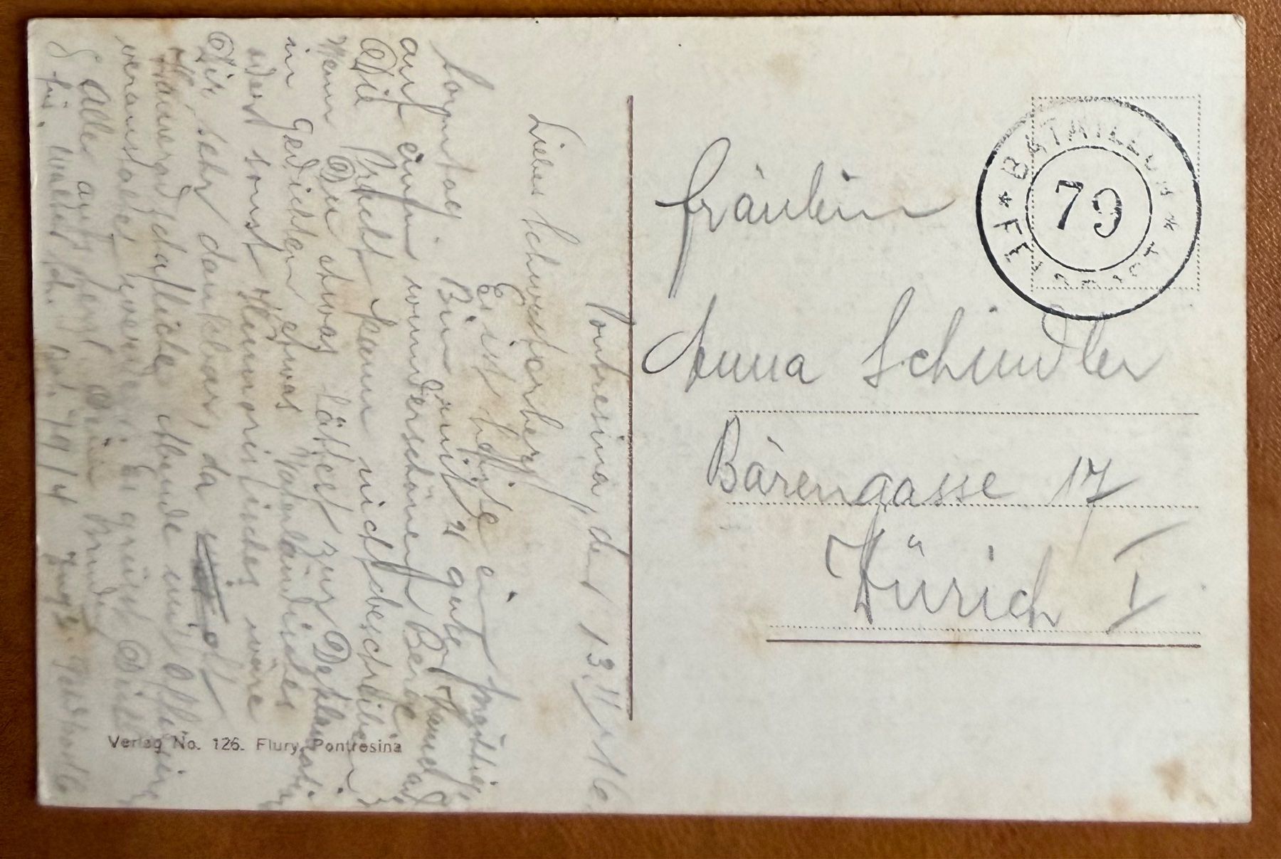 Cartoline postali: Pontresina - Panorama 1916 – Usato da Lutry venduto da Ediego 1