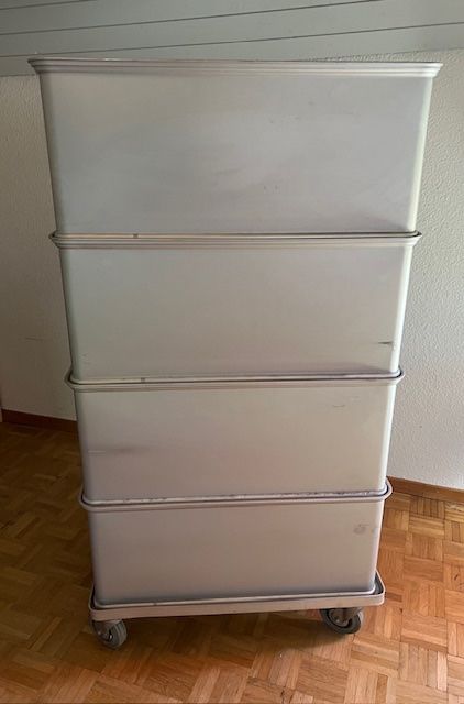 Casse di trasporto: EDAK Aluminium Boxen auf Rollgestell / Kleidermöbel – Usato da Zürich venduto da polarex 2
