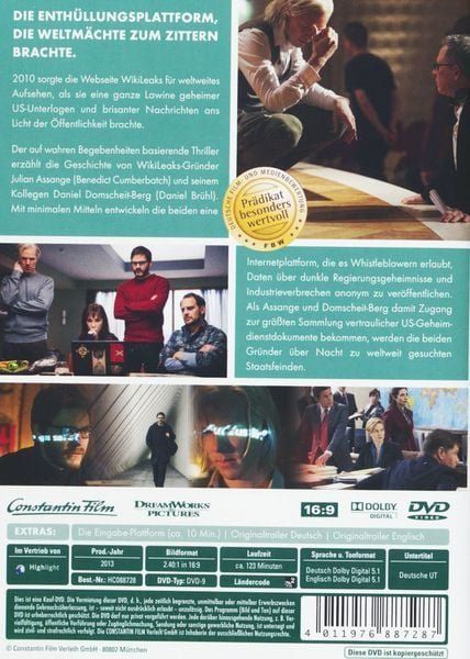 Tutti i DVDs: Inside Wikileaks. Cumberbatch, Brühl, Bleibtreu (DVD) 2013 – Nuovo (secondo la descrizione) da Schmitten FR venduto da Frank_Anders_S48 1
