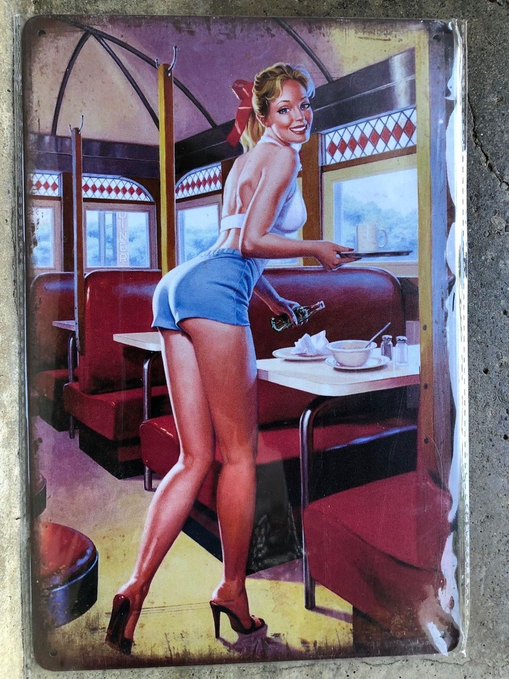 Schilder: Diner pin up restaurant Werbung reklame – Neu (gemäss Beschreibung) aus Reinach AG von rares75