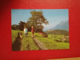 AK Abziehbild Wanderung Rheintal