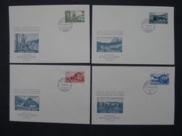1948 Nr. B38+B41 Bundesfeierkomitee FDC mit Orts ET-Stempel