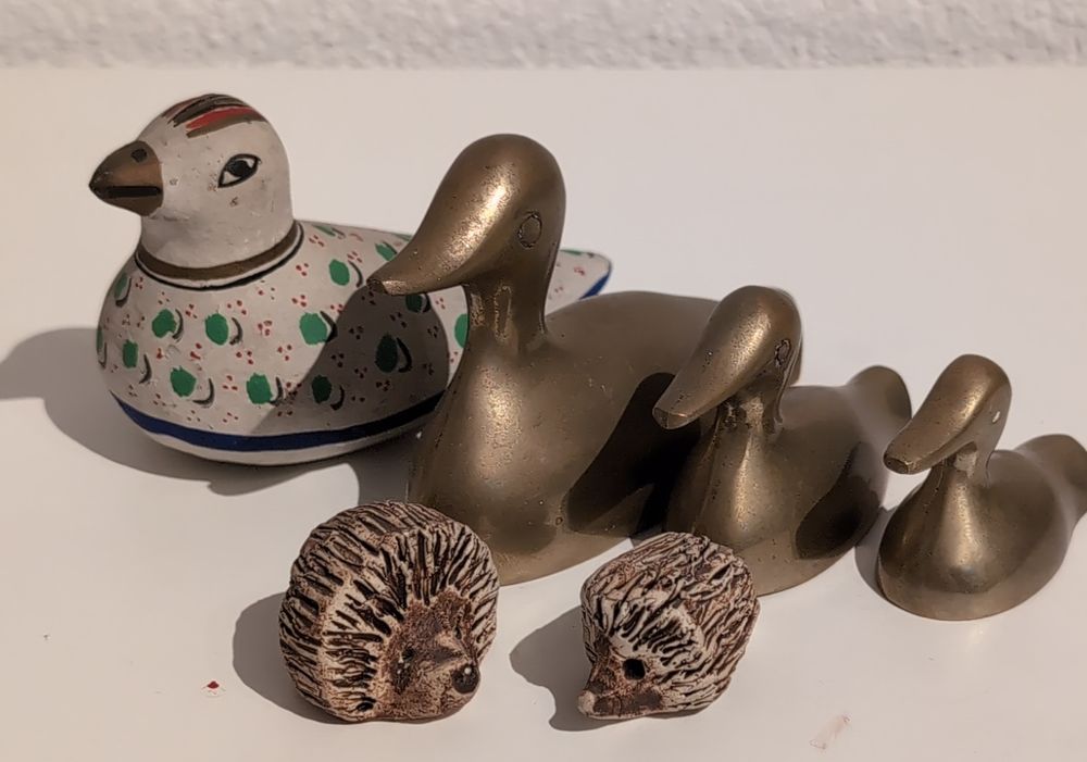 Messing Tierfigur Mythologie Skulptur - Dekorative Sammlerfigur 7x5,7cm