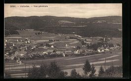 AK Vallorbe, Ortsansicht mit Umland
