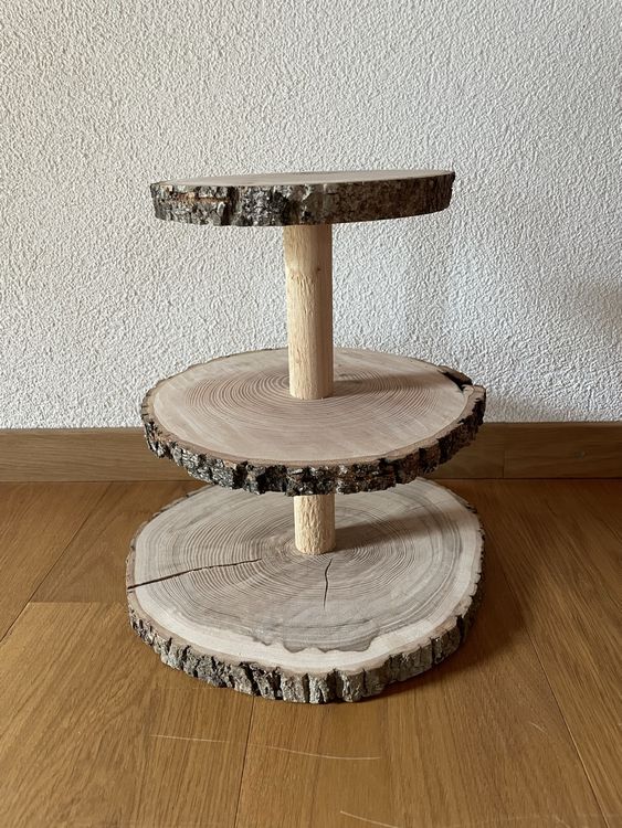 LVB Industrieller Konsolentisch Aus Eiche & Metall - 3-stöckiger Sofatisch Im Bauernhaus-Design