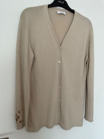 Laurel 55% Seide 45% Kaschmir Strickjacke Gr 40 beige