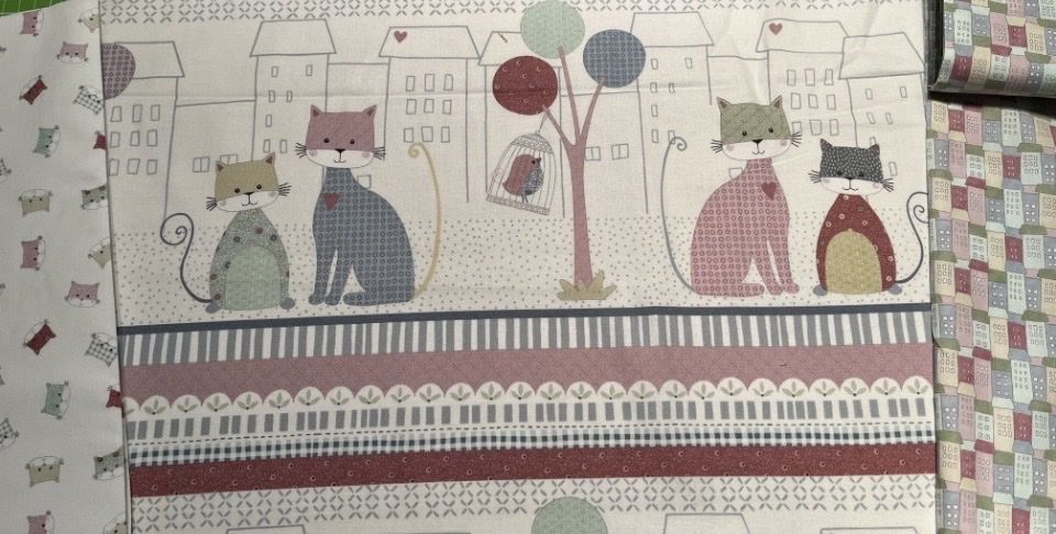 Stoffe: Patchworkstoff 3er Set mit Katze – Neu (gemäss Beschreibung) aus Seuzach von KreativmitStoff