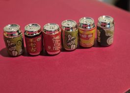 6 Getränkedosen für Puppenhaus/Puppenstube 