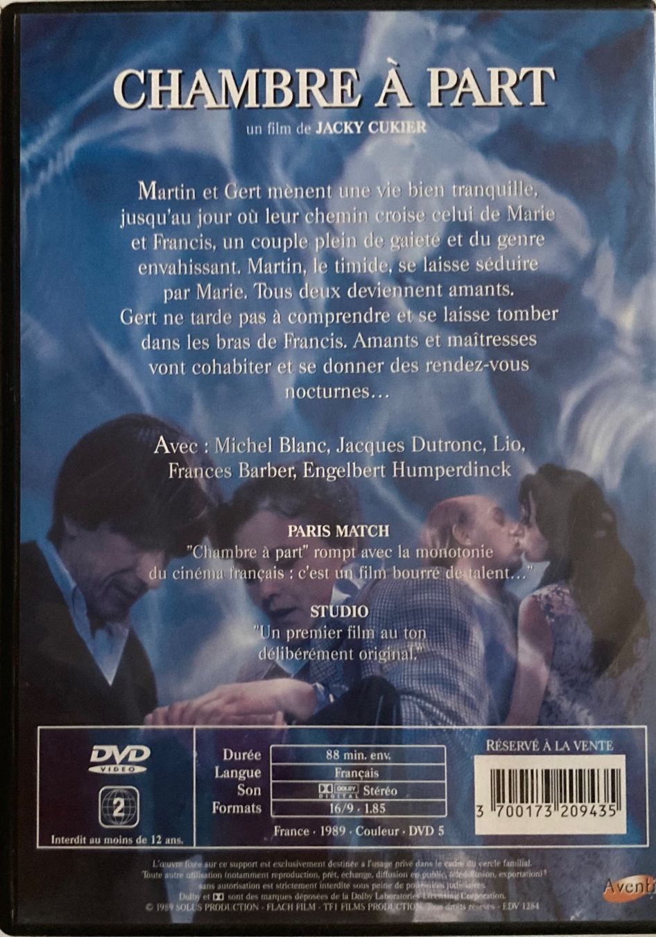 Tutti i DVDs: CHAMBRE À PART – Usato da Poliez-Pittet venduto da Newtown-Records 1