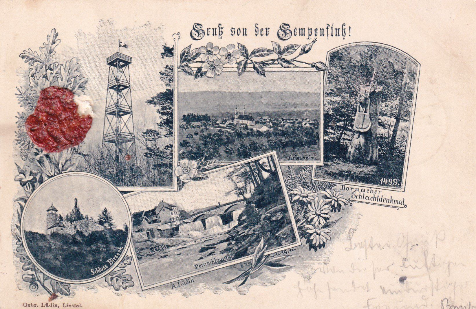 Cartoline postali: Ansichtskarte Gruss von der Gempenfluh – Usato da Birsfelden venduto da Sakurajima