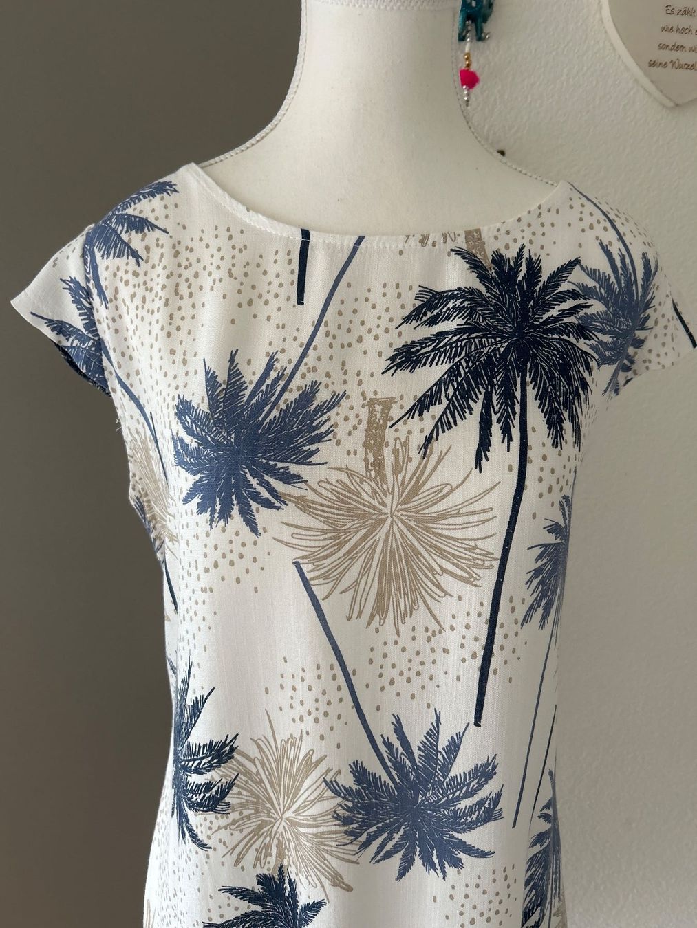 Vestiti: Sommerkleid weiss mit Palmenprint – Usato da Brunnen venduto da Nala2929 2