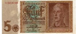 Berlin 5 Mark rote KN 1942 SS++-VZ