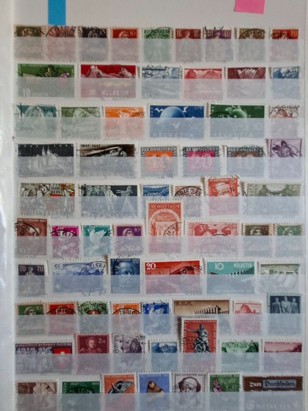 Tutti i francobolli: 69 Schweizer Briefmarken mit Stempel "Zürich" – Usato da Frauenfeld venduto da Interessent1