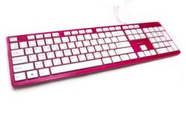KB518 OKER Tastatur Thai Schrift  pink USB
