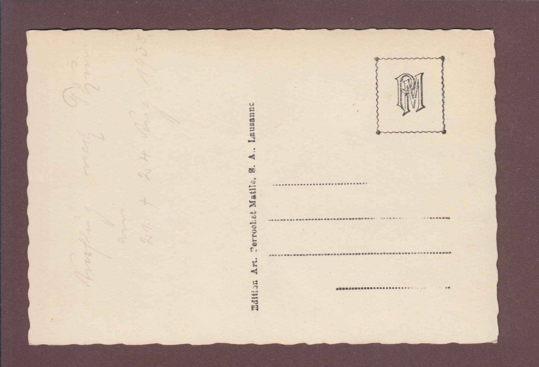 Cartoline postali: THUN - Schloss // Falte // – Usato da Pully venduto da nicecards 1