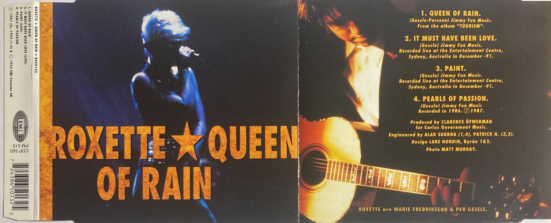 CD: ROXETTE - QUEEN OF RAIN – Usato da Poliez-Pittet venduto da Newtown-Records