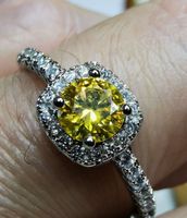 Bague argent avec diamant de moissanite 0,5 ct certifié GRA