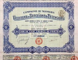 Tramways de Vallirana à Barcelone & Extensions SA - 1911
