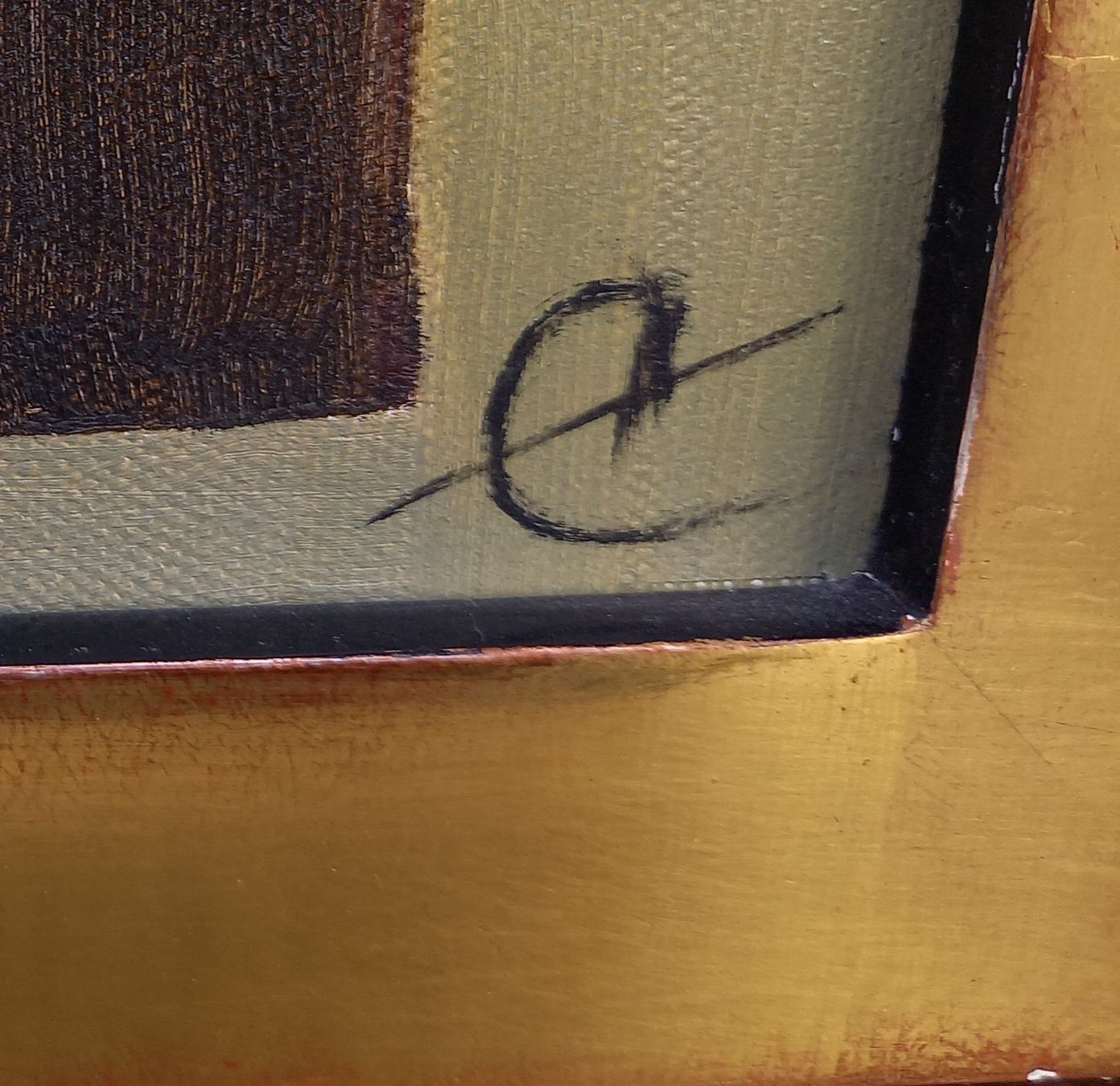 Dipinti: beau grand tableau abstrait signé?? – Usato da Lausanne venduto da leneko 1