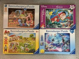 4er Puzzle Set von Ravensburger, 100 bis 500 Teile