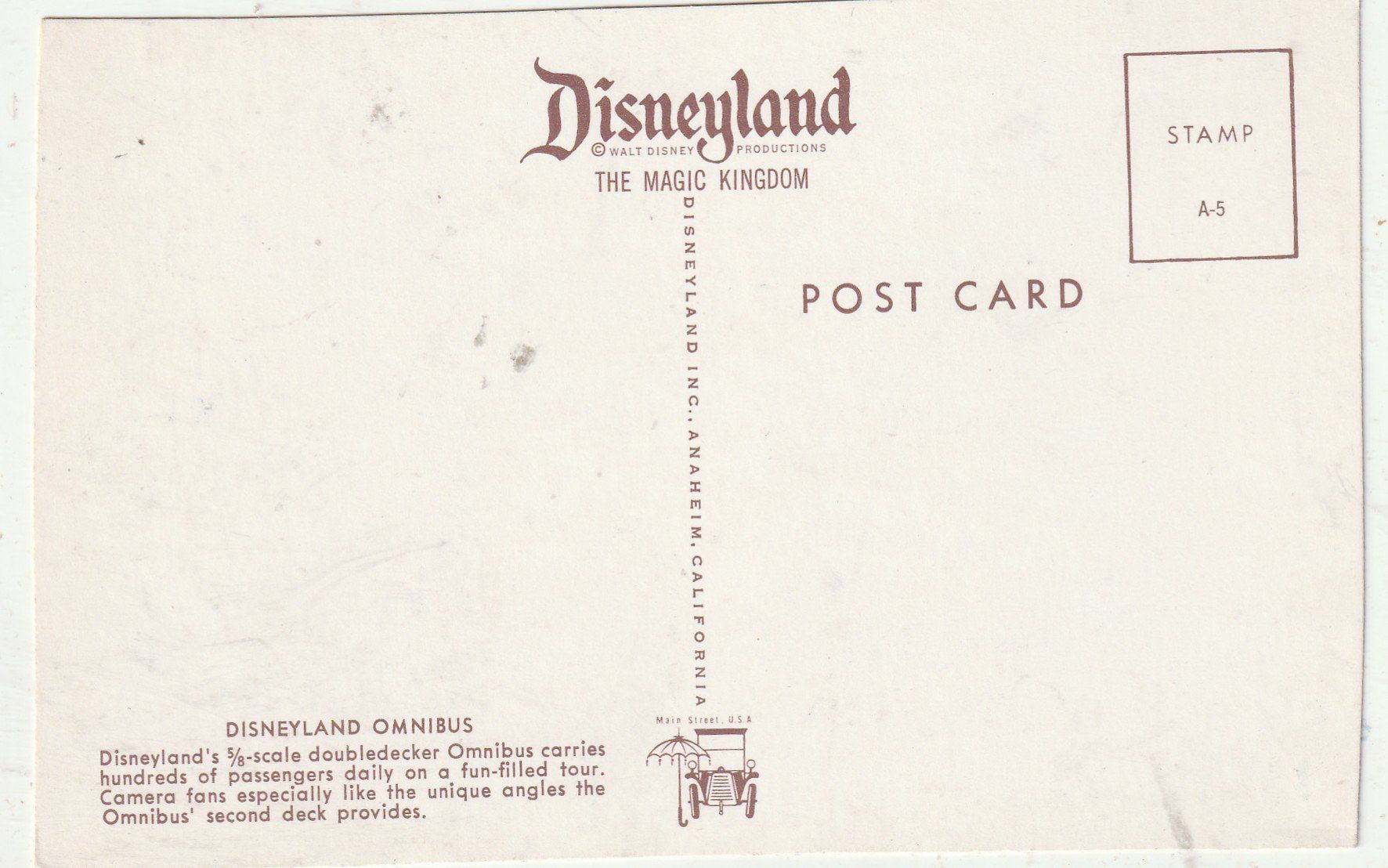 Cartoline postali: Disneyland Auto Doppeldeck – Usato da Lumbrein venduto da made02 1