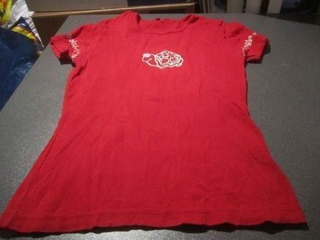 T-Shirt Grösse M, Jennyfer, rot/Schild