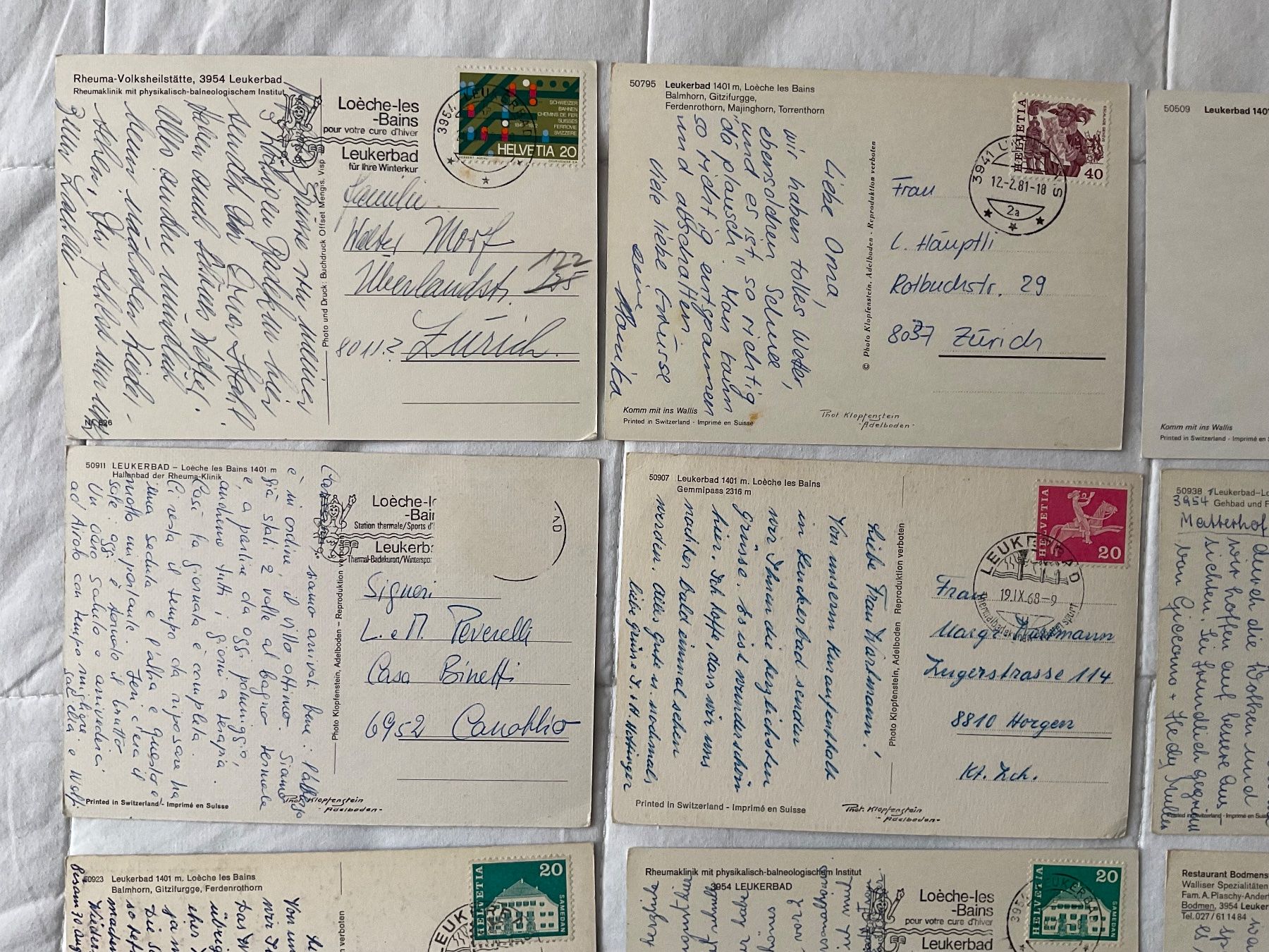 Cartoline postali: 16 AK Leukerbad VS – Usato da Zürich venduto da Tolima194 6