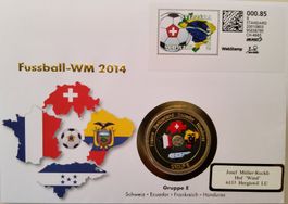 Fussball WM 2014 - 1 Münzbrief - Gruppe E