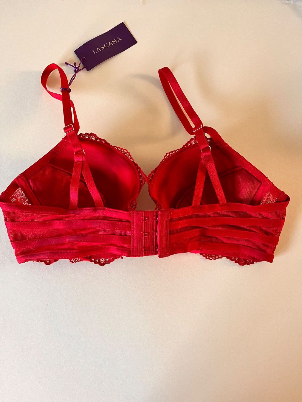 Lascana Altra biancheria intima: LASCANA, Push-Up-BH, Grösse 80A, Farbe Rot – Nuovo e nell'imballaggio originale da Rudolfstetten venduto da gst_g7xl 6