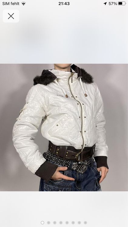 Y2k Fleece Patchwork Jacke mit Kapuze und Reißverschluss