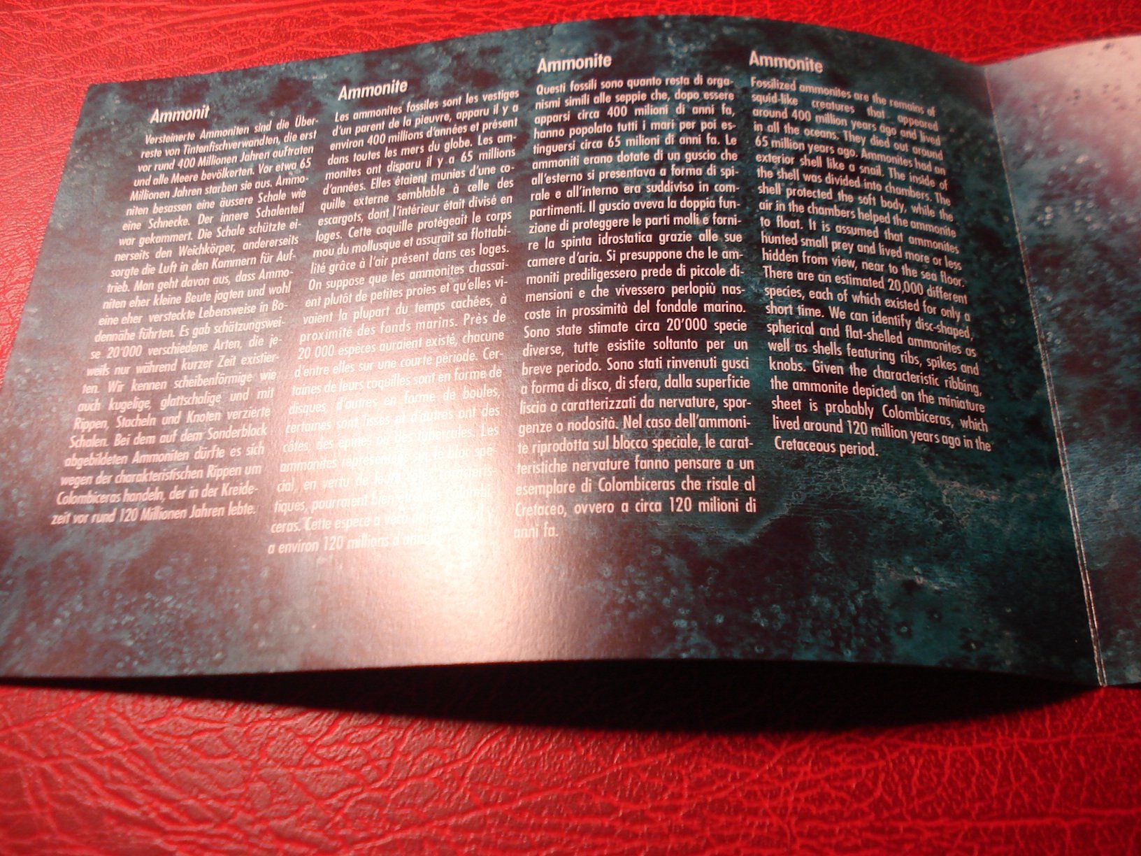 Tous les timbres: Folder Block Ammonit, 2015 – D'occasion à Niederwil AG par morostahu 2