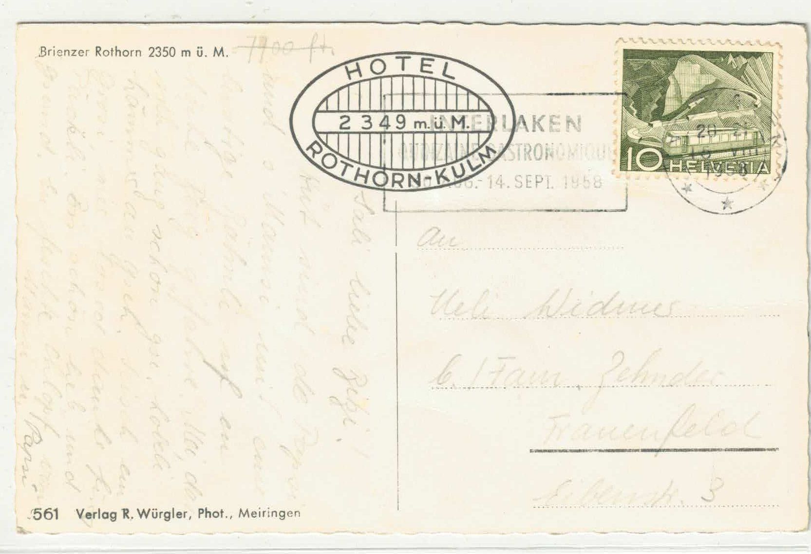 Cartes postales: Brienzer Rothorn - Rinder-Herde – D'occasion à Ettingen par Kartenplanet 1