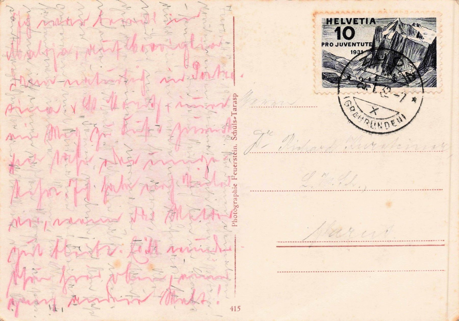 Cartes postales: Zuoz Engadin G – D'occasion à Biasca par Blenio71 1