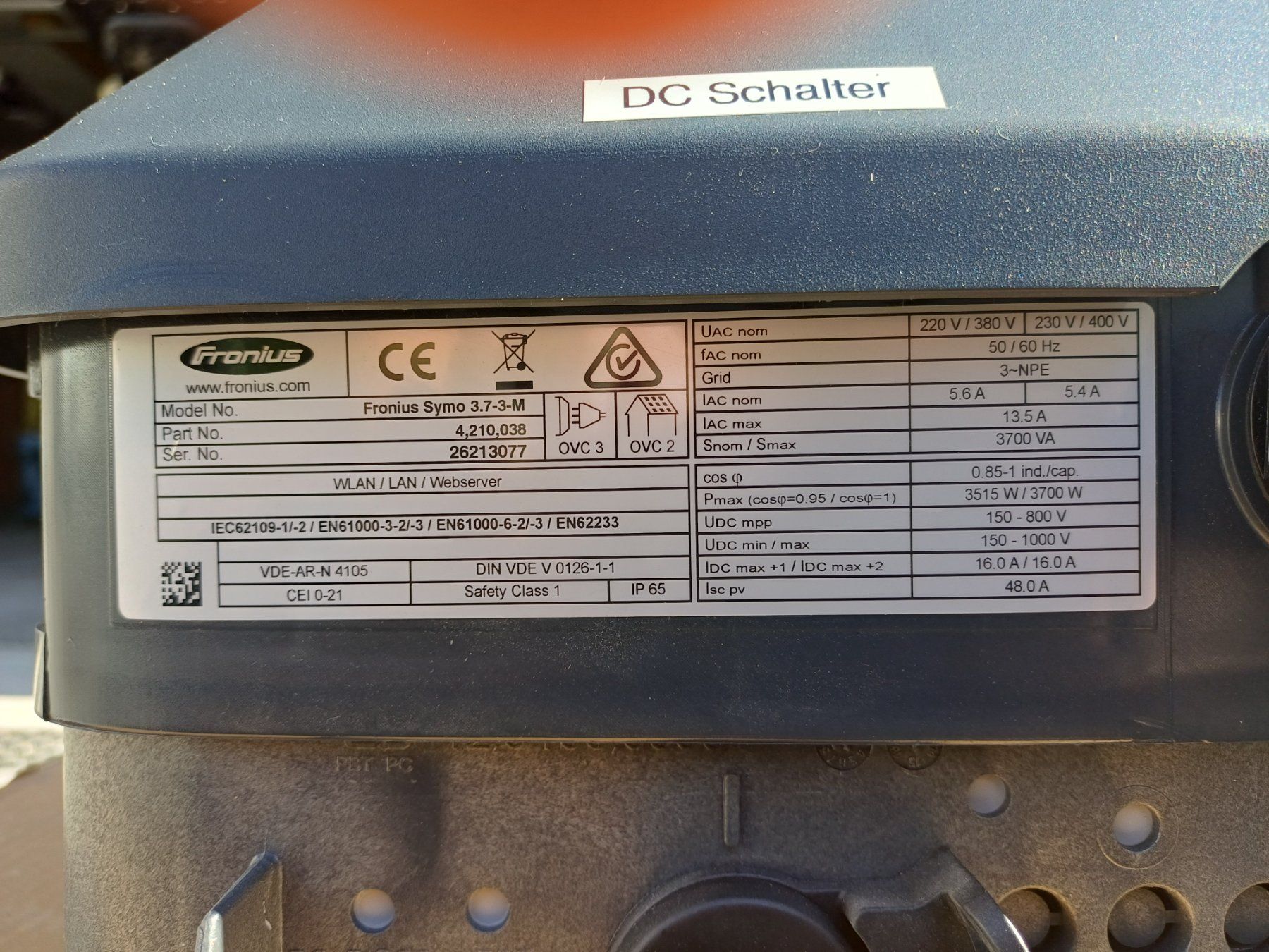 Fronius Onduleurs: Wechselrichter Fronius gebraucht – D'occasion à Schötz par Roth73 2