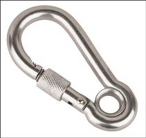 Karabiner mit Sicherung + Öse. 80 mm INOX Gratis Lieferung!