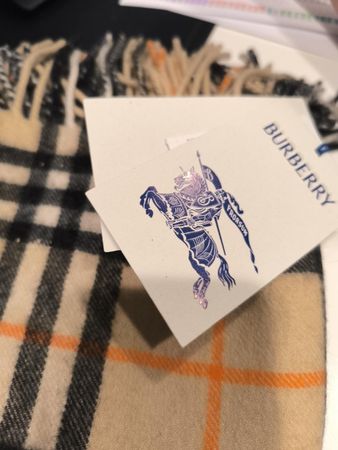 Burberry Kaschmir Schal Happy beige neu mit Etikett