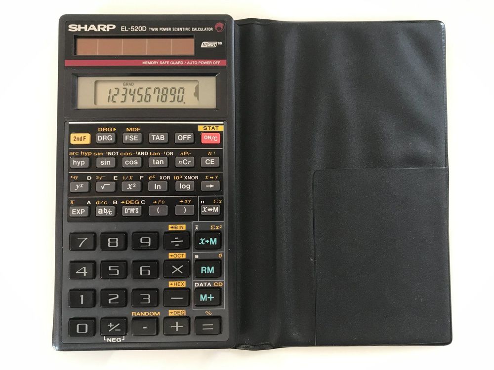 Taschenrechner Sharp EL-520D Twin Power Scientific Calculato (Gebraucht ...