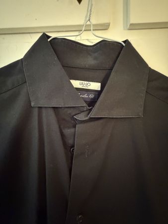 Camicia Liu Jo Regular Fit taglia 41 nera cotone elast