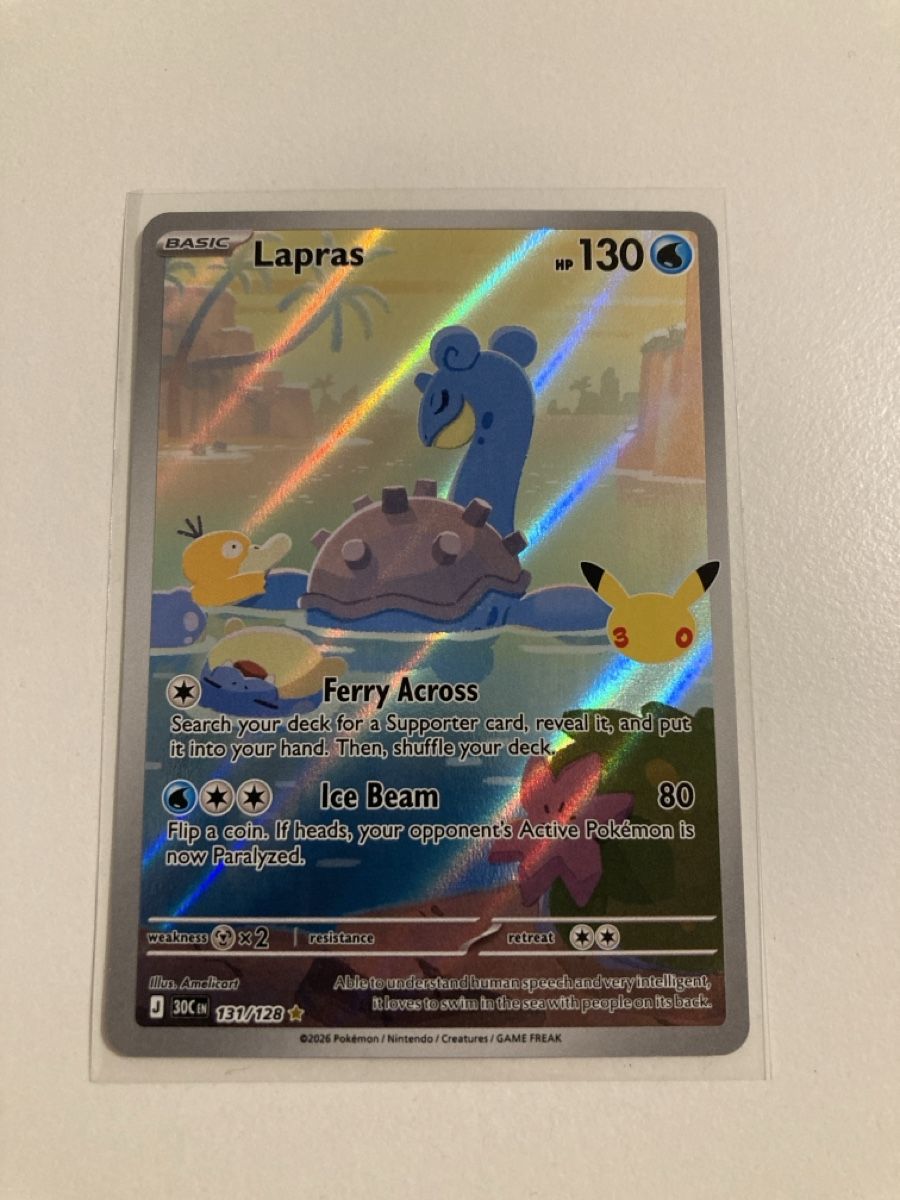 Pokémon Cartes à collectionner: Lapras 131/128 30th EN – Neuf (Voir description) à Wohlen AG par Liridon22