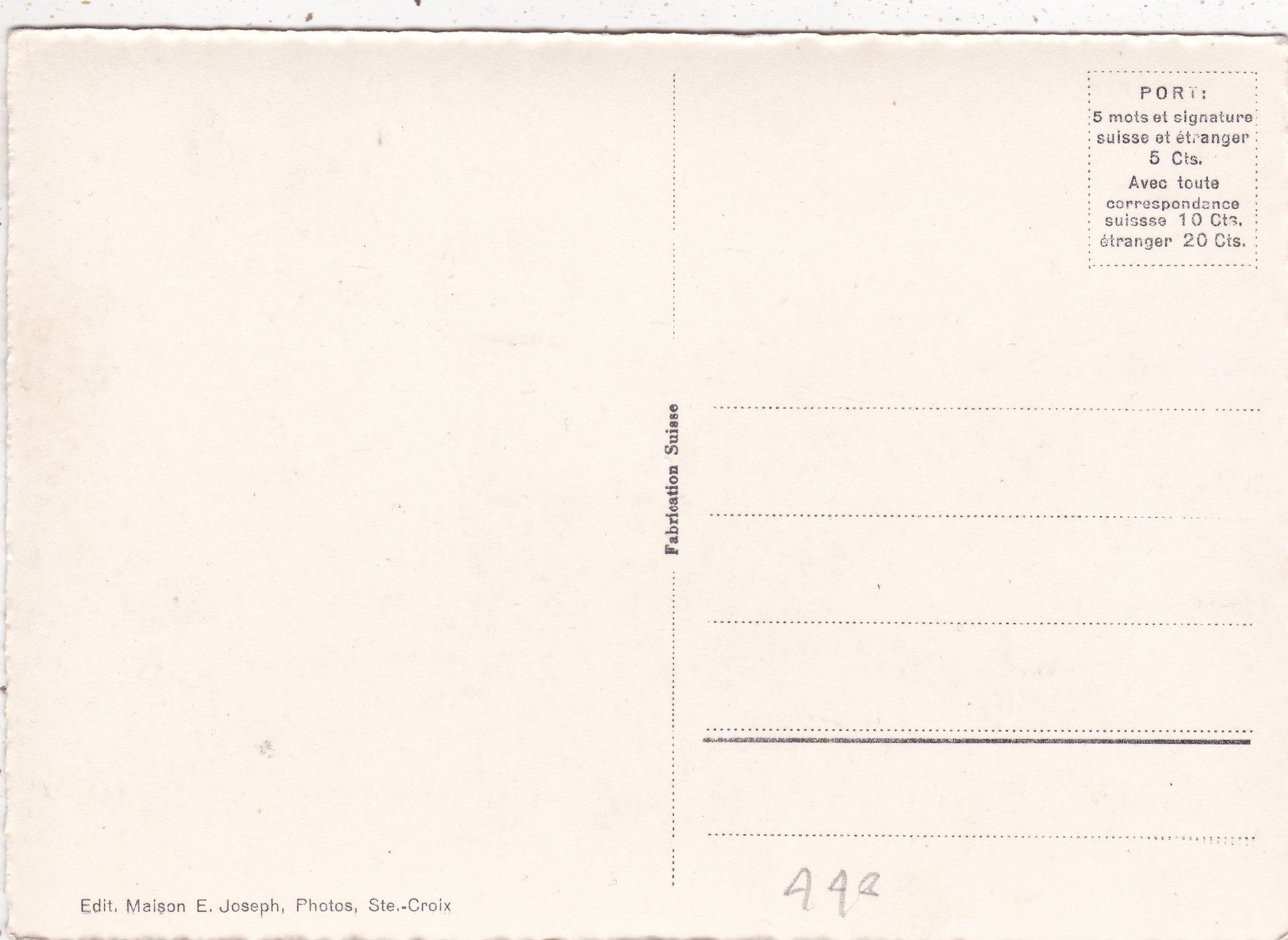 Cartoline postali: Ste. Croix – Usato da Herisau venduto da Lisegrat2008 1