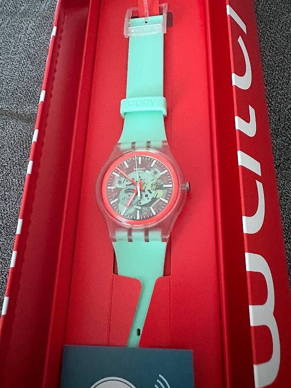 Swatch Orologi: Swatch pay sweetly mint – Nuovo (secondo la descrizione) da Montreux venduto da Fievreacheteuse