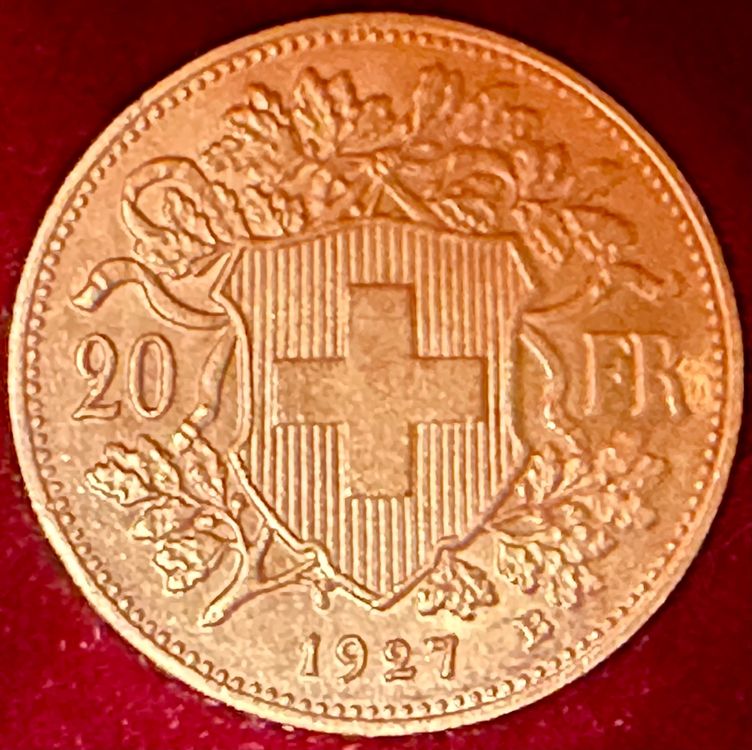 Gold Vreneli 20 Fr. 1927 Top Zustand (Gebraucht) in Hubersdorf für CHF ...