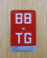 Velonummer Fahrradnummer Nummerschild 88