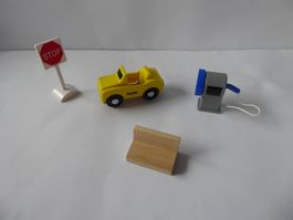 Innovakids Taxi, Zapfsäule, Bank, zu Brio Bahn passend, neu