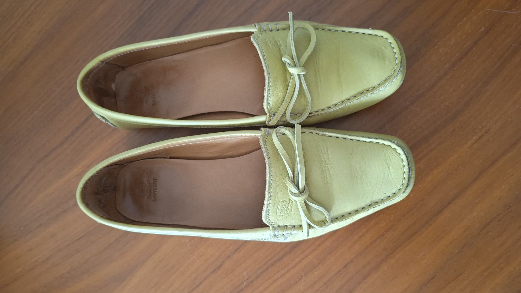 Navyboot Scarpe da donna: Navyboot Lederschuhe, hellgrün – Usato da Zürich venduto da jona8859 1